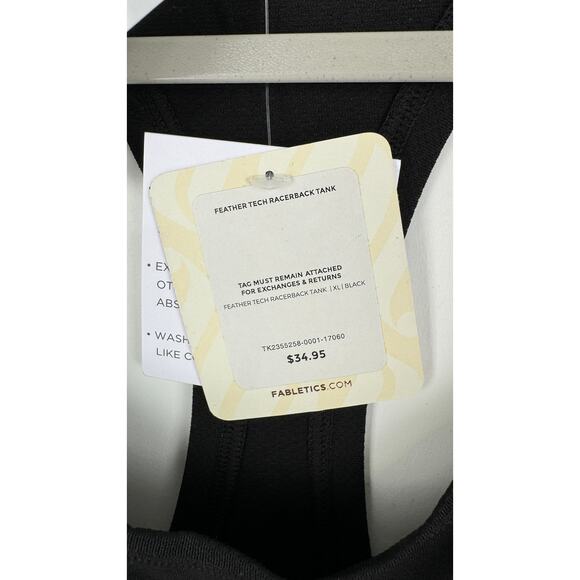 Fabletics Feather Tech Racerback Tank Top Black Womens XL New Athletic Shirt - Picture 5 of 9
